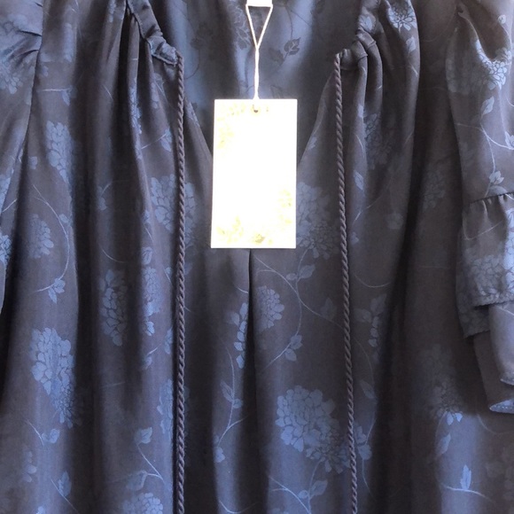 50 % OFF SALE! NWT Chelsea & Violet blue floral silk feeling party dress - Picture 8 of 8